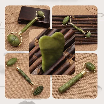 

Facial Massage Roller Double Heads Jade Stone Face Lift Hands Body Skin Relaxation Slimming Beauty Health Skin Care Tools