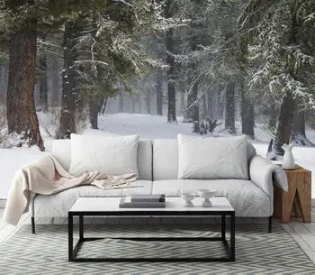 

[Self-Adhesive] 3D Forest Snow Scene 34824 Wall Paper mural Wall Print Decal Wall Murals