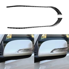 

Car Accessories Carbon fiber Rear view mirror anti-collision strip car sticker Fits for Toyota Land Cruiser Prado 2010-2018