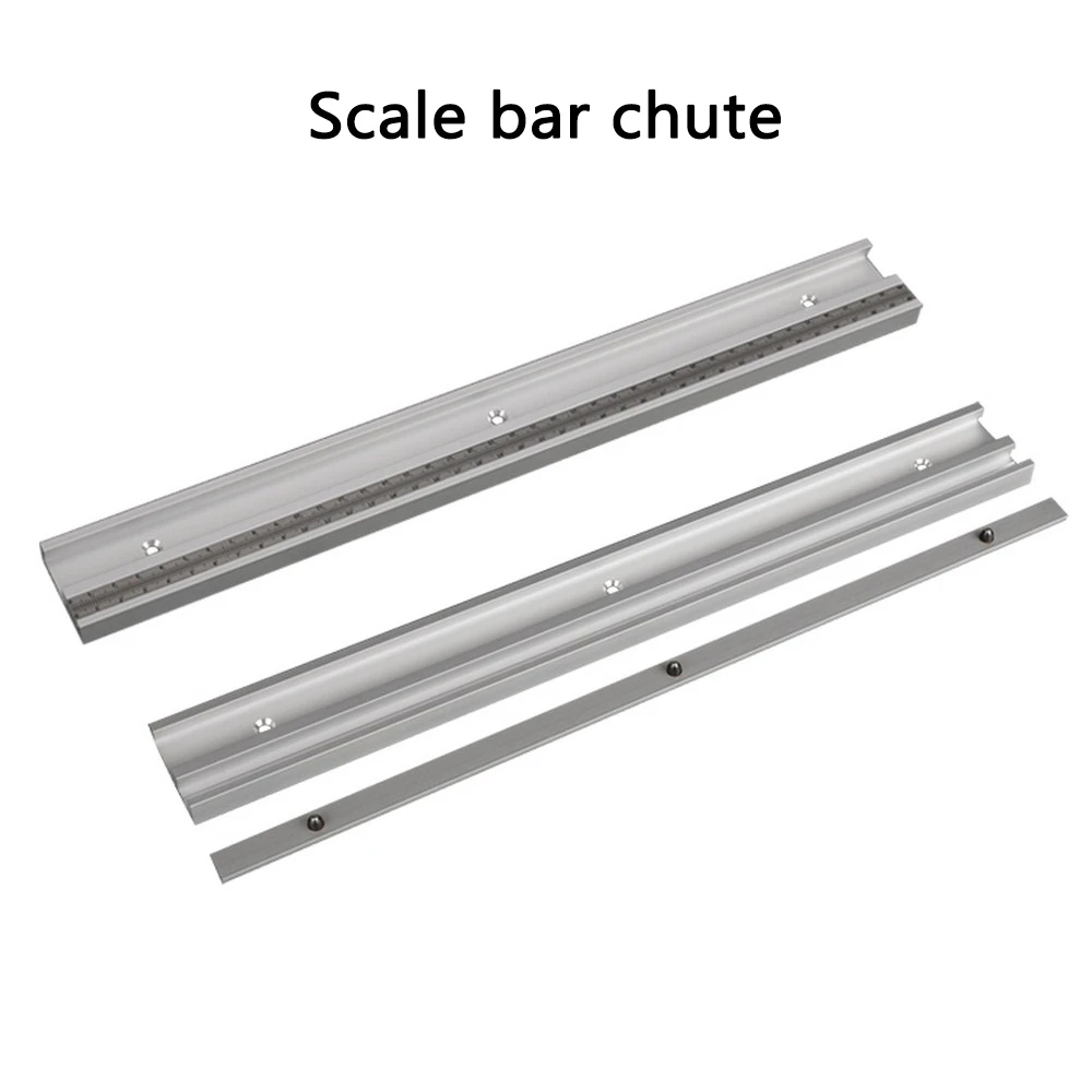 Woodworking Chute Universal Aluminium 45mm track With scale Chute Pusher 400 500 600MM Electric Circular Saw Flip Table