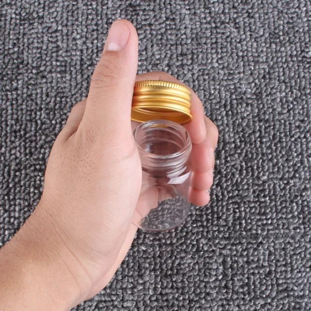 6 Darab 30 Ml 37X50 Mm Üveg Cukorkás Üvegek Arany Alumínium Felső Fedéllel Átlátszó Fiolák Ajándék Diy Kézművességhez - Image 5