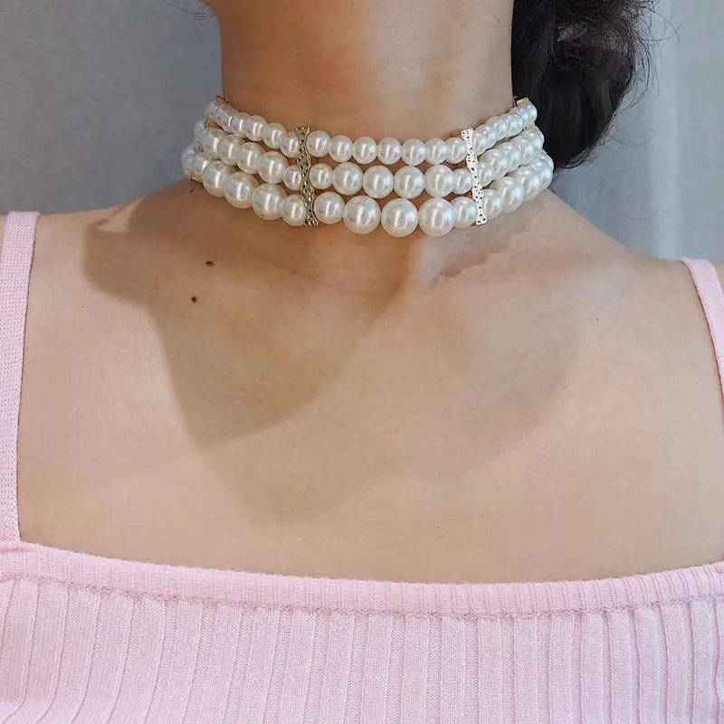 Fashion Jewelry Accessories Pearl Necklaces Fine Women Choker Necklaces Jewellery Women White Pearl Choker Necklace Jewelry