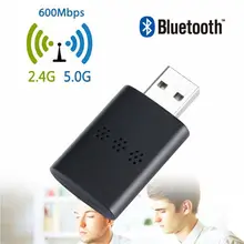 USB 2,0 Вай-Фай адаптер для Bluetooth, Dual Band портативный ресивер для Windows Vista/XP/WIN7/8/8,1/10 32/64bit