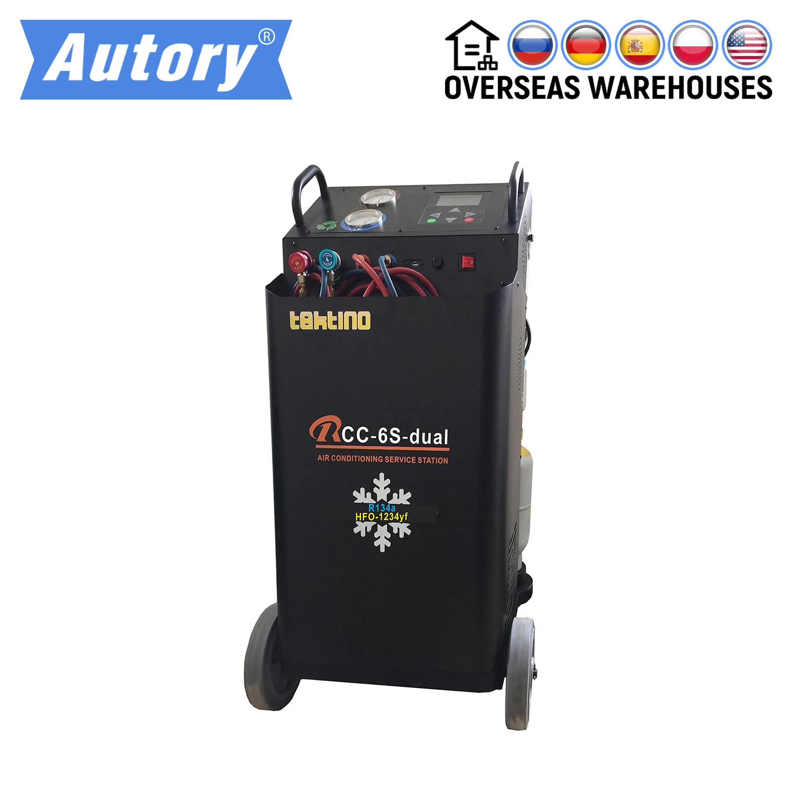RCC 6S DUAL A/C Air Conditioning Service Station Machine For R134a R1234yf Robinair AC1234 6