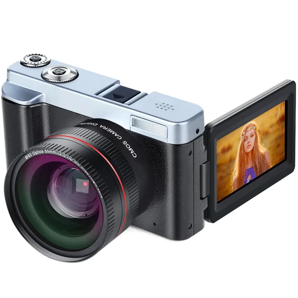 

16X Optical Zoom Times Video Camera Flip Screen Camera WIFI 3.0 Inch 24 Million HD Digital DC102+W3 Megapixel Camera #W1