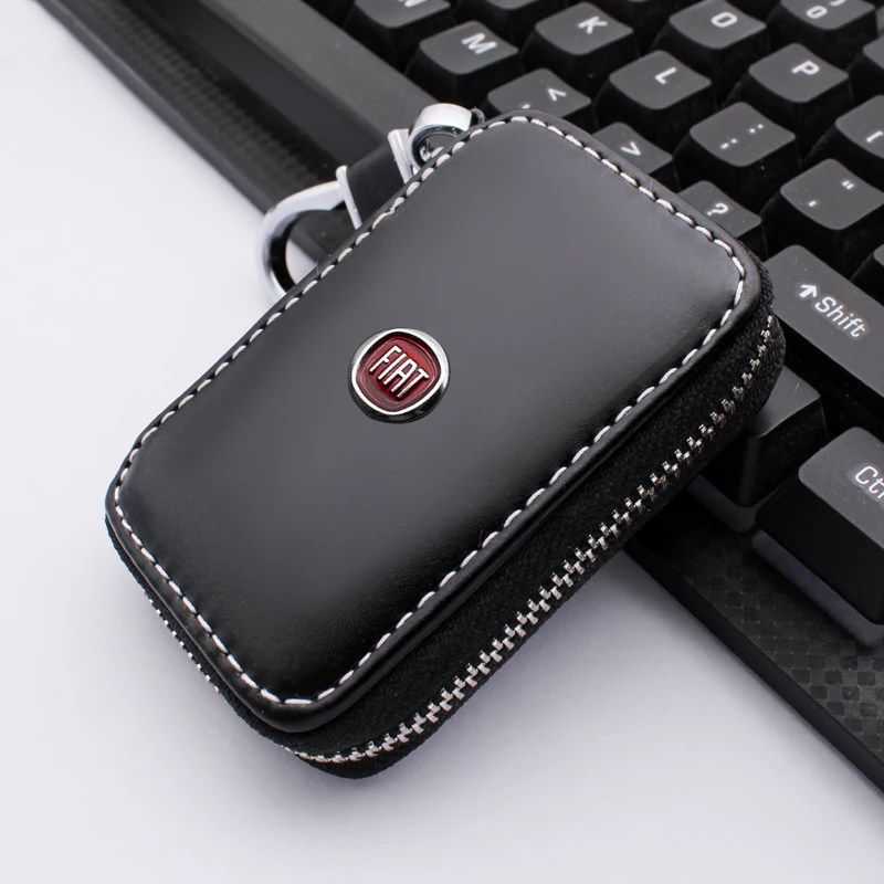 Cartera de cuero clave funda de llave de coche llave múltiple de la moda del caso llave soportes para Fiat 500 500x ducato tipo panda bravo doblo stilo freemont