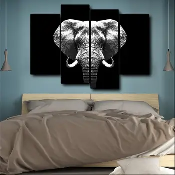 

Simple Nordic style Animals Elephant Canvas Painting Art Wall Pictures Posters Prints for Living Room Home Decor No Framed