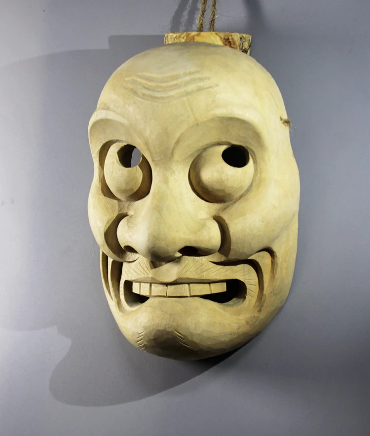 Японский деревянный Noh Маска Воин традиционное ремесло Призрак Женская комната декоративная настенная подвесная личность домашний декор