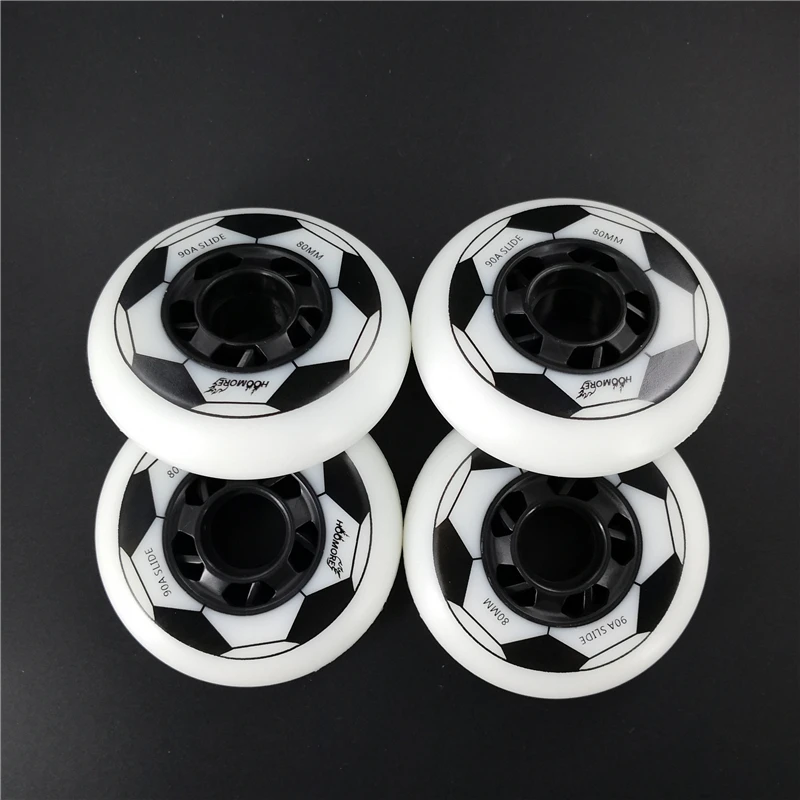 8 pcs/lot inline skates wheel with ABEC skating bearing 80mm 76mm 72mm skate rodas for FSK slalom HV high KSJ WFSC IGOR