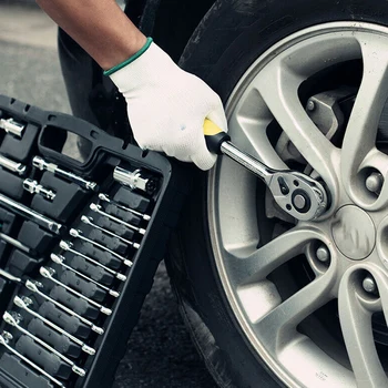 

46pcs Spare Motorcycle Hand Held Manual DIY Repair Tool Set Car Body Accessories Modify Portable Home Practical With Box