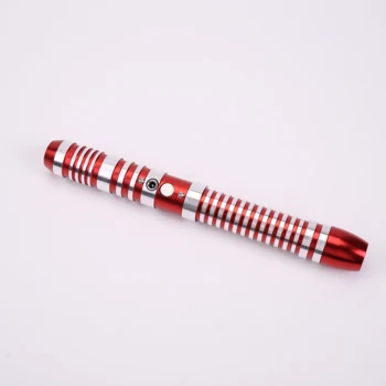 

TXQsaber Cosplay RGB Lightsaber, Metal Handle 7/8inch Blade Heavy Dueling, 6 Soundfonts 9w LED Force FX Flash on Clash-TS004red