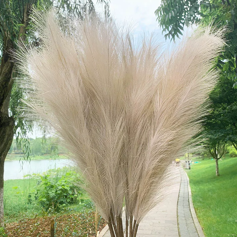 tree outdoor artificial flora artificial & dried flora 5Pcs Faux Pampas Grass Large 120/100/85cm Flower Bouquet Fake Artificial Pampas Grass Decor Tall Fluffy Stems Living Room Decor silk flower artificial & dried arrangements