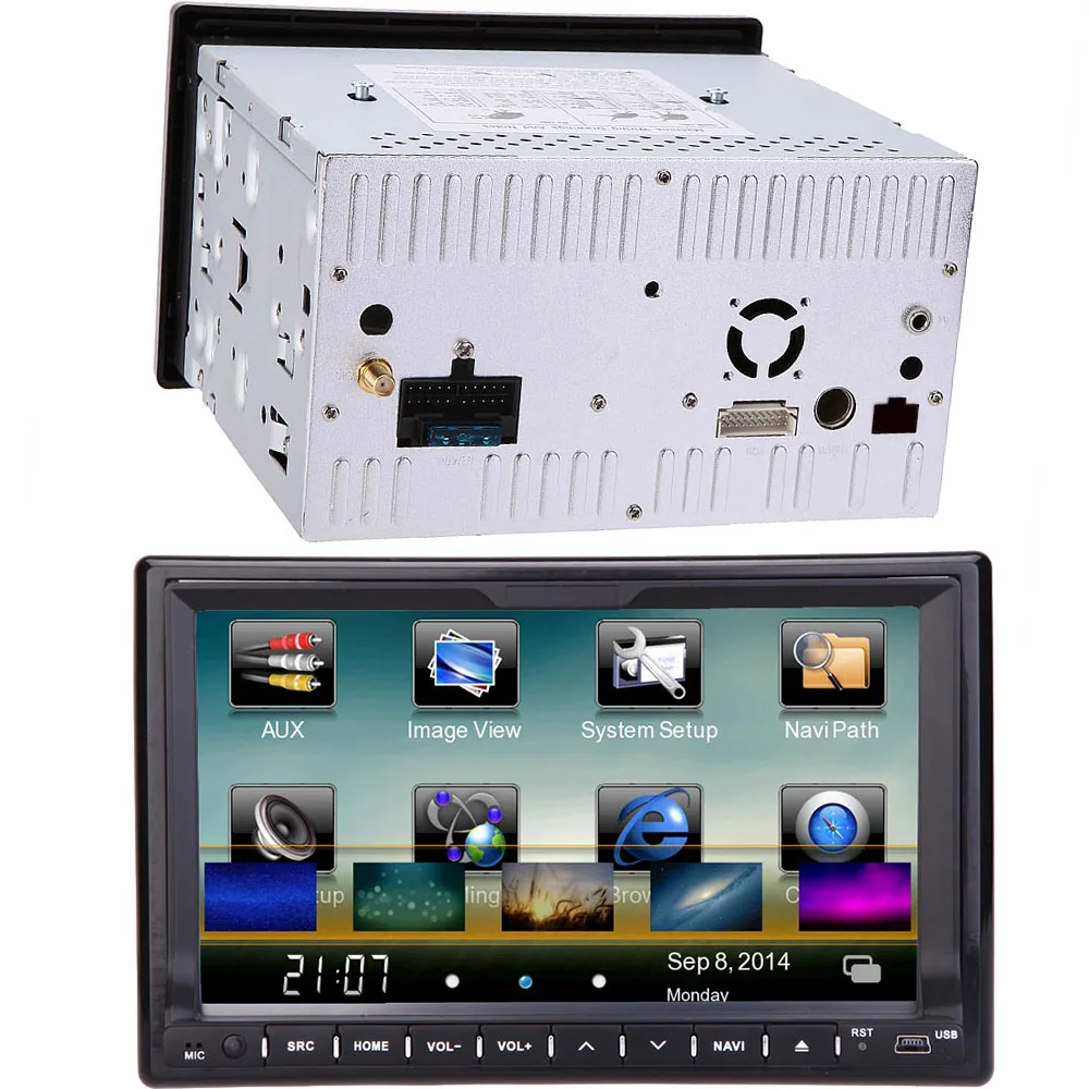 

Car GPS Navigation Double 2 Din DVD player in Dash 7'' Universal Car Autoradio Video/Mutimedia Player Car PC Stereo audio player