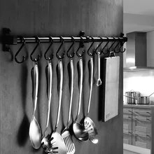 Wand Raum Aluminium Speisekammer Werkzeug Halter Einzel Bar Einfache Lagerung Messer Rack Streifen für Küche Utensil Werkzeug Diverse Haken