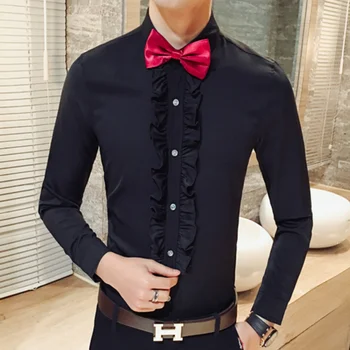 

2020 Hot Sale Spring Autumn Features Shirts Men Casual Shirt New Long Sleeve Luxury Casual Slim Fit Male Shirts S-2XL