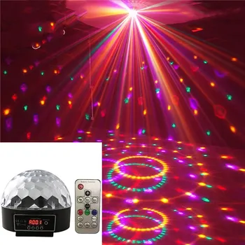 

DMX512 RGB Premium Sound Control Stage Light LED Control Panel RGB Magic Crystal Ball Lamp Disco Light Laser Wedding home Party