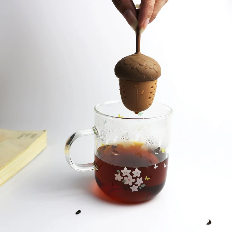 松の実の形をしたティーバッグ かわいいドングリの形をしたティーインフューザー ルーズハーブフィルター スパイスディフューザー ティーアクセサリー キッチンガジェット Tea Strainers Aliexpress