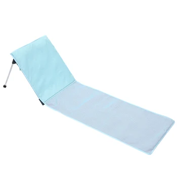 

Beach Mat Chair Portable Folding Travel Bed Polyester Sun Lounger Padded Lightweight Picnic Backrest Outdoor Camping With Pocket