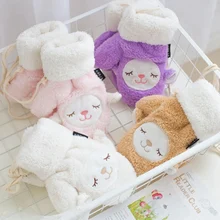 Кашемировые вязаные перчатки для маленьких мальчиков и девочек; зимние теплые перчатки на веревочке; перчатки для детей; висящие перчатки для малышей