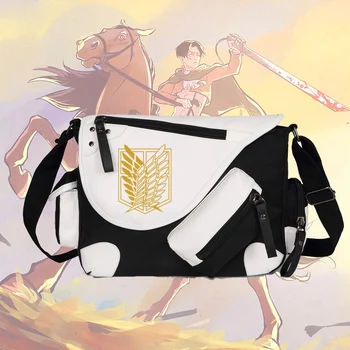 

Fashion Shoulder Bag Anime Attack on Titan Shingeki Crossbody Canvas Bags School Bag Unisex Student Casual Messenger Bag Handbag