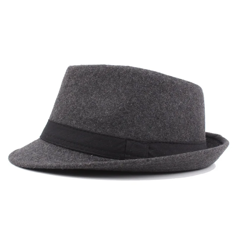 Зимняя шляпа мягкая фетровая шляпа с широкими полями джаз шляпа мужская Выходная шляпа ретро Bowler шляпы gorro
