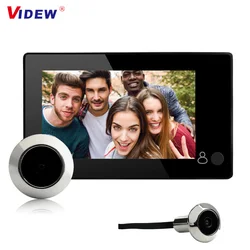 Visionneuse de porte numérique avec écran couleur de 4.3 pouces, caméra vidéo grand Angle pour maison et appartement 
