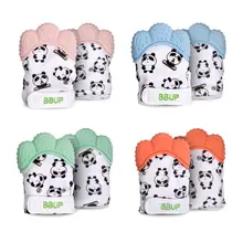 2 шт./упак. с милой пандой прорезывания зубов, приятные на ощупь варежки для новорожденных перчатки-грызунки детские игрушки варежки