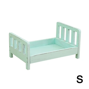 

Baby Photography Posing Newborn Wood Bed Infant Studio Props Accessories Crib Detachable Background Sofa Photo Shoot Basket Gift