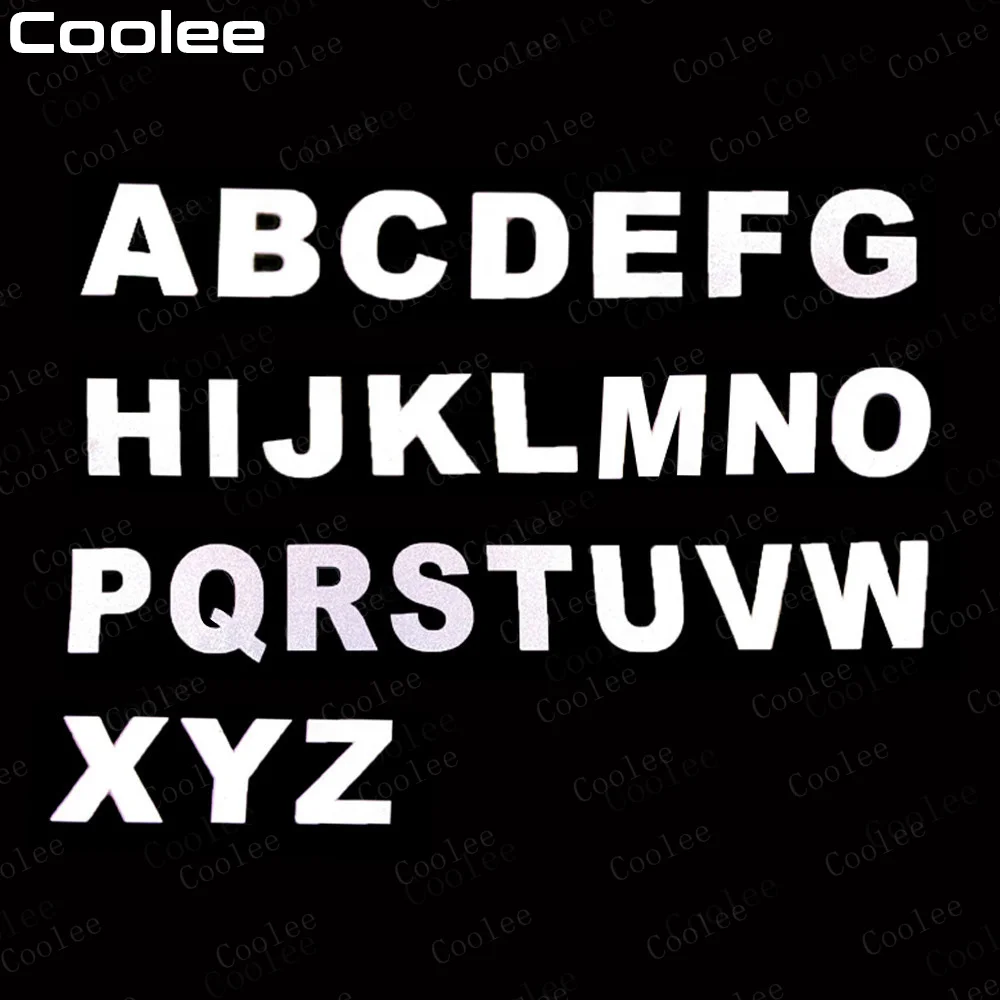 Высокая Светоотражающая буква Coolee A B C D E F G.... Самодельная клейкая виниловая