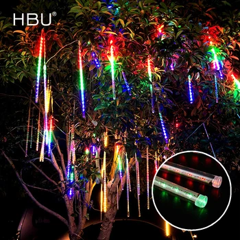 

rain led string lights christmas tree decorations for home outdoor tubes waterproof meteor shower decor light for garden Tree