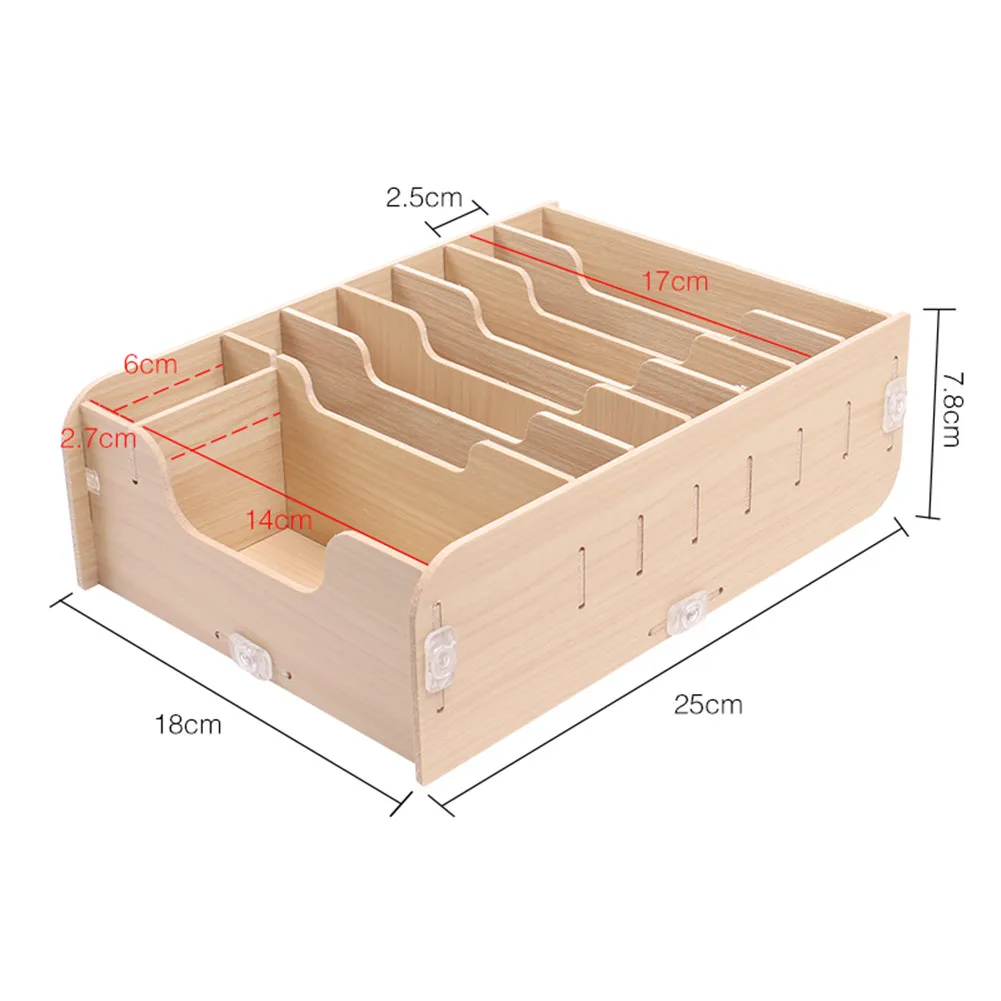 Range-bureau 3 étages En Bois Tung - Avec Tiroirs Verrouillables - Jusqu'à 30 Kg !