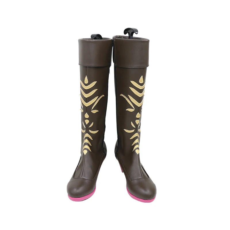 Anna boots 3 Взрослая обувь Anna Эльза Косплэй queen Эльза aikatsu!»; платье принцессы для девочки, зимняя обувь, сапоги на Хэллоуин Hans Анри Высокие сапоги для Для женщин - Цвет: Anna boots 3