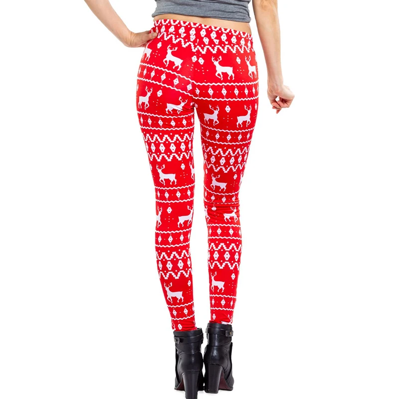 Christmas Legging Pants Womens Winter Skinny Elastic High Waist Leggings Female Printed Casual Slim Fitness Leggin Pants