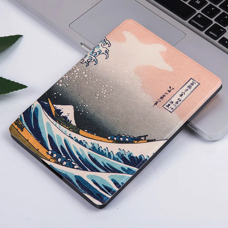 surfing Цветной чехол для 6," Kobo Aura H2O Edition 2(модель N867-)-легкий умный тонкий чехол с функцией автоматического выключения/пробуждения - Цвет: surfing