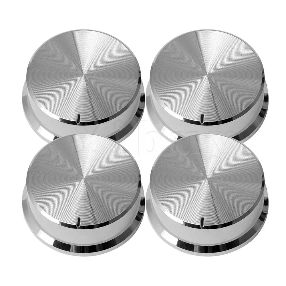 

Yibuy 4 Pieces 4.5 cm Smooth Volume Control Rotary Potentiometer Knobs Silver