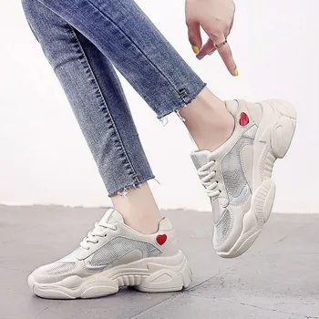 

Sneakers Women Flat Shoes Platform Flats 2020 Woman Feminino Sneaker Ladies Chunky Plataforma Zapatillas Mujer Sapatilha E16-53