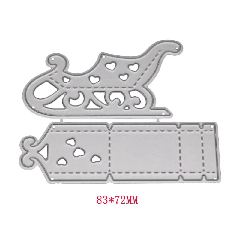 Рождественские сани металлические режущие штампы трафарет для скрапбукинга "сделай сам" штамп для альбомов бумажная карта тиснение Ремесло Декор
