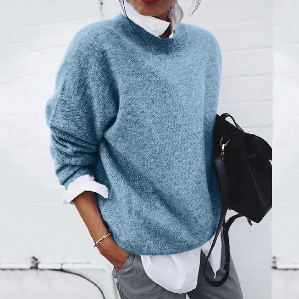 Женский вязаный пуловер из двух частей в стиле пэчворк, свитер, рубашка с длинным рукавом, свитер, джемпер, осенние женские свитера, пуловеры