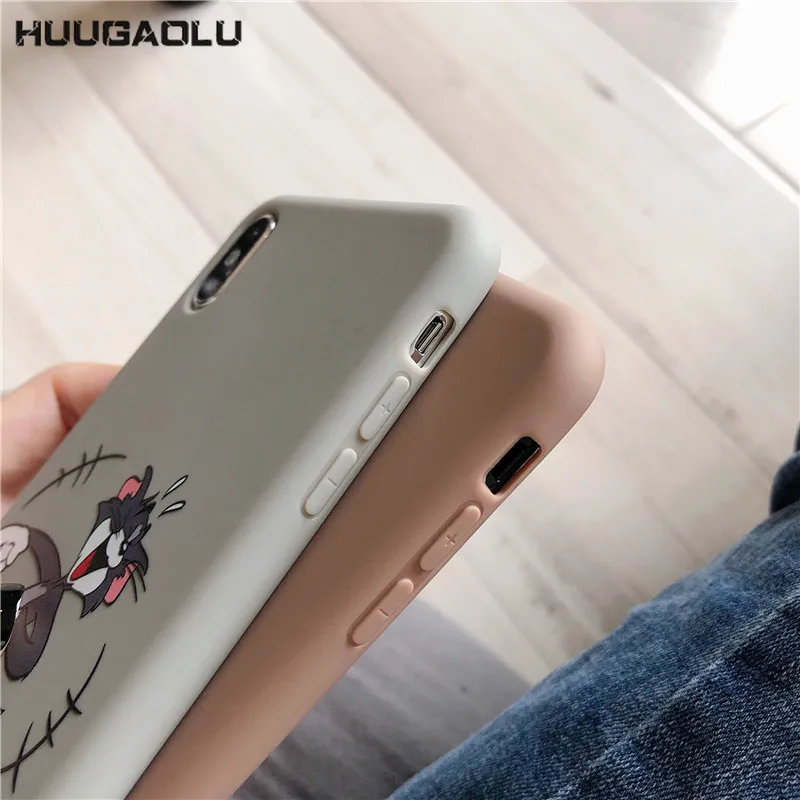 Милый чехол с мультяшной мышкой для iPhone 11 Pro X XS MAX XR 6 S чехол силиконовый Etui Coque для iPhone 6 6 S 7 8 Plus чехол для телефона