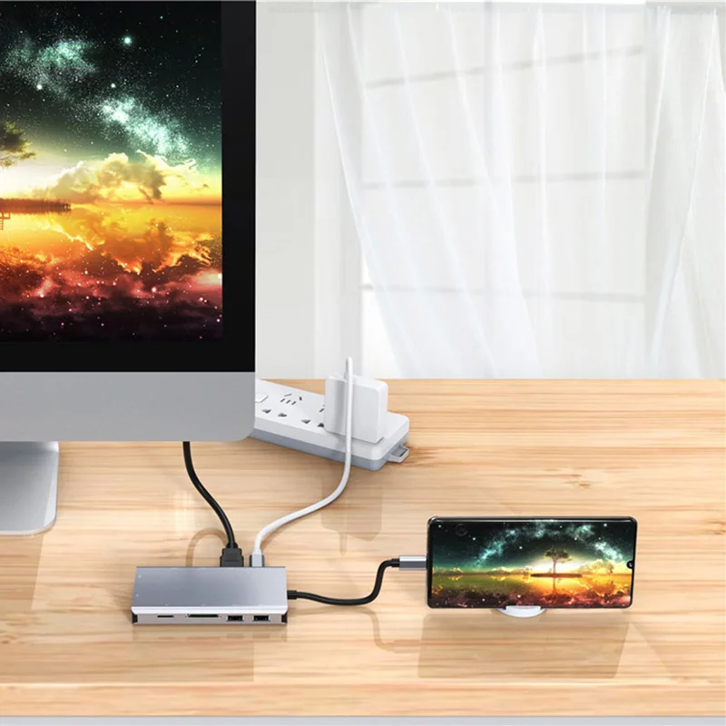 Тип C к HDMI адаптер портативный многоцелевой для ноутбука мобильного телефона домашнего офиса DOM668