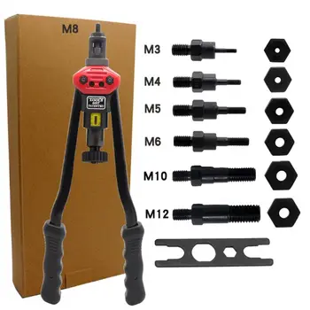 

Manual Pulling Riveter Blind Heavy Hand Pull Cap Nut Pliers M3 M4 M5 M6 M8 M10 M12 Cordless Riveting Machine Tools Kit