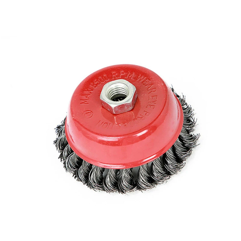 1 шт 4 дюйма 100 мм чашки колеса щетки из нержавеющей стали провода полировки