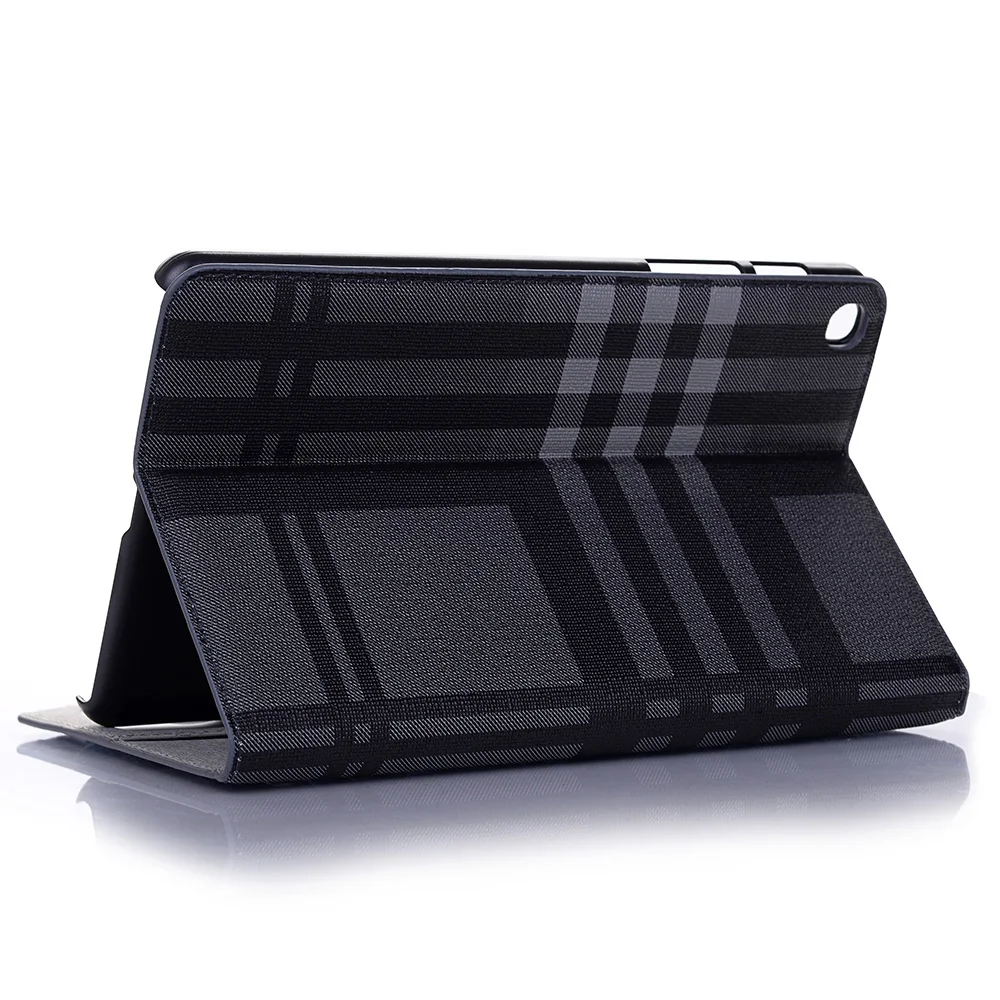 50pcs/lot Plaid cards+photo frame stand leather covers case for Samsung Galaxy Tab A 8.0 T290 T295 protective cover case