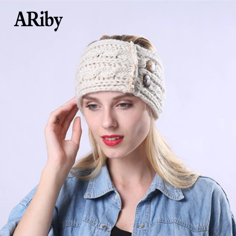 ARiby популярная Вязаная Шерстяная лента для волос осенняя и зимняя Дамская 8 слов