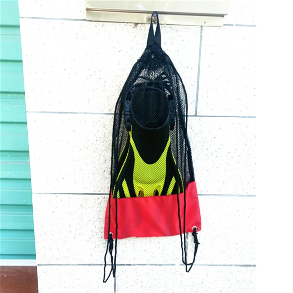 2x Mesh Gear Bag & Shoulder Strap For Scuba Diving Equipment Mask Goggles