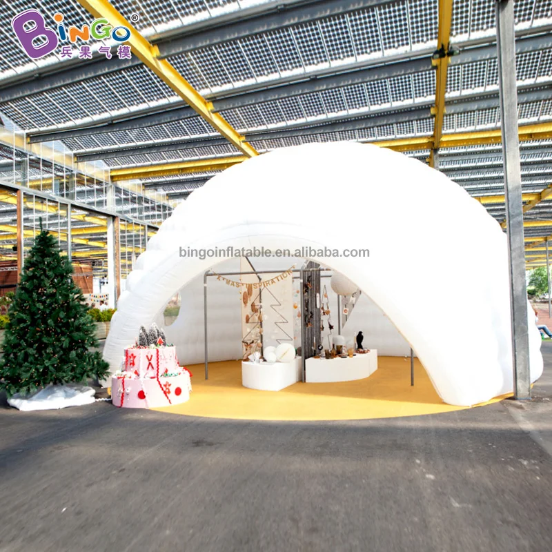 BINGO 6x5,2x3,7 м белый надувной igloo палатка со светодиодный подсветкой/тент для вечеринок в виде купола/надувной воздушный igloo палатка для продажи