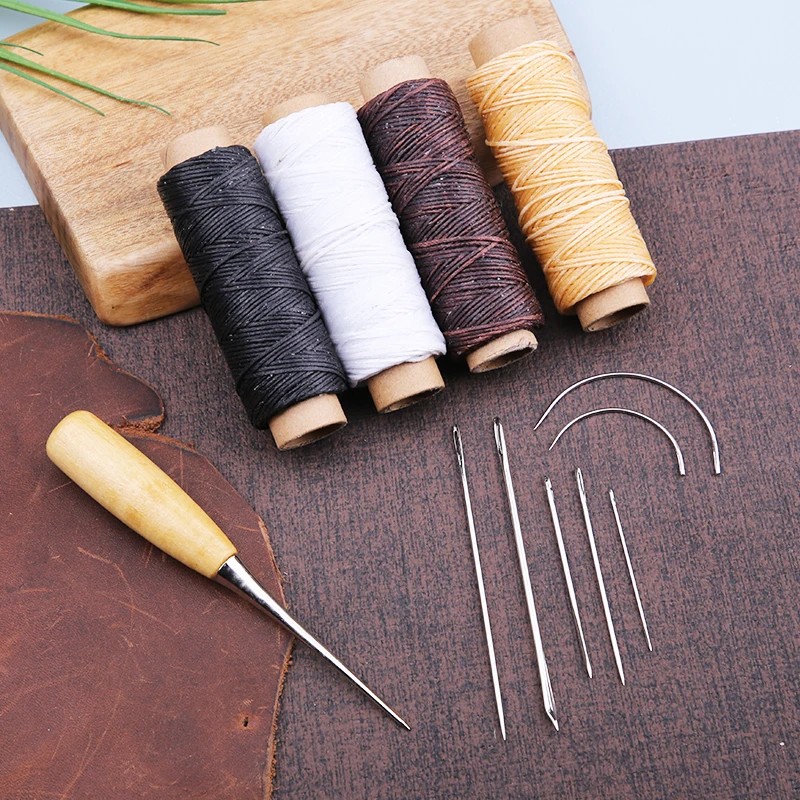 LMDZ Leather Stitching Kit with Waxed Thread Sewing Kit with Large-Eye  Stitching Needles for DIY Leather Craft Repair - AliExpress