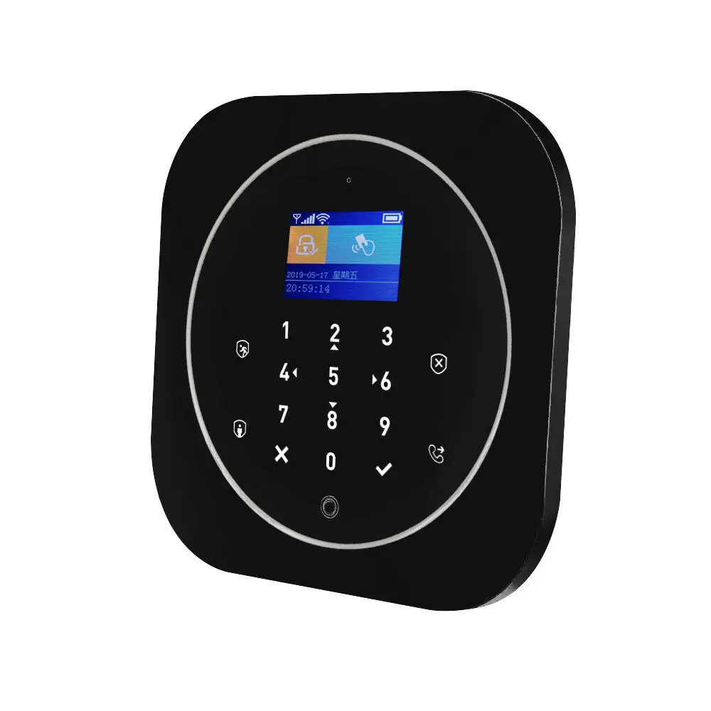 1.8 inch WIFI Tuya Smart GSM Home Alarm System Kit Wireless House Security With App Control Google Home Alexa