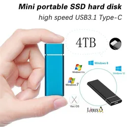 Mini disque dur externe SSD M2, 500 go, 1 to, 2 to, 4 to, mémoire flash, haute vitesse, pour ordinateur portable et de bureau 