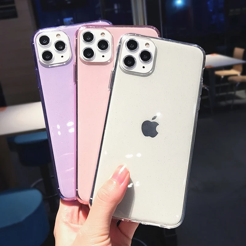Чехол LOVECOM с блестками для iPhone 11 Pro Max XR X XS 7 8 6 Plus мягкий прозрачный чехол из ТПУ